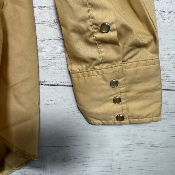 Panhandle Slim Vintage Yellow/Gold Long sleeve Pearlsnap Mens Size 16-35 - Picture 6 of 8